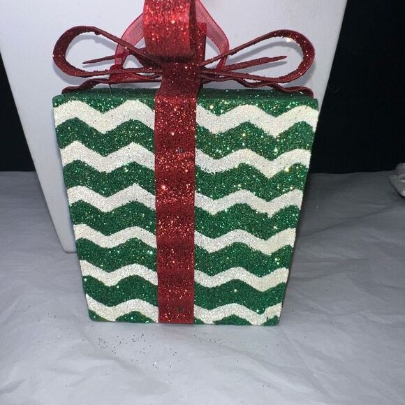 Pier 1 Other - Pier‎ One Wooden Super Sparkle Present Ornament